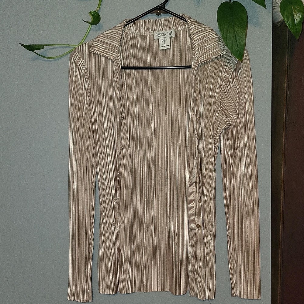 Rachel Zoe Shimmering Beige Blouse